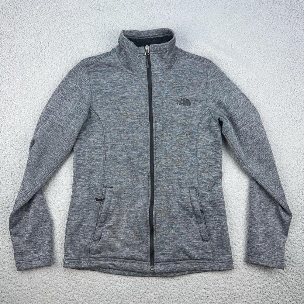 The North Face Jacket Womens Small Gray Full Zip Fleece Lined Pockets Outdoor